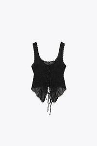 TIED RUCHED TOP