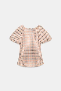 BALLOON SLEEVE POPLIN TOP