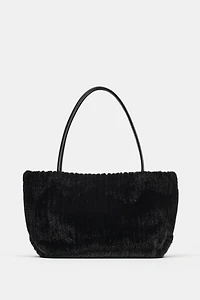FAUX FUR TOTE BAG