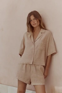 FLOWY SHORT SLEEVE SHIRT