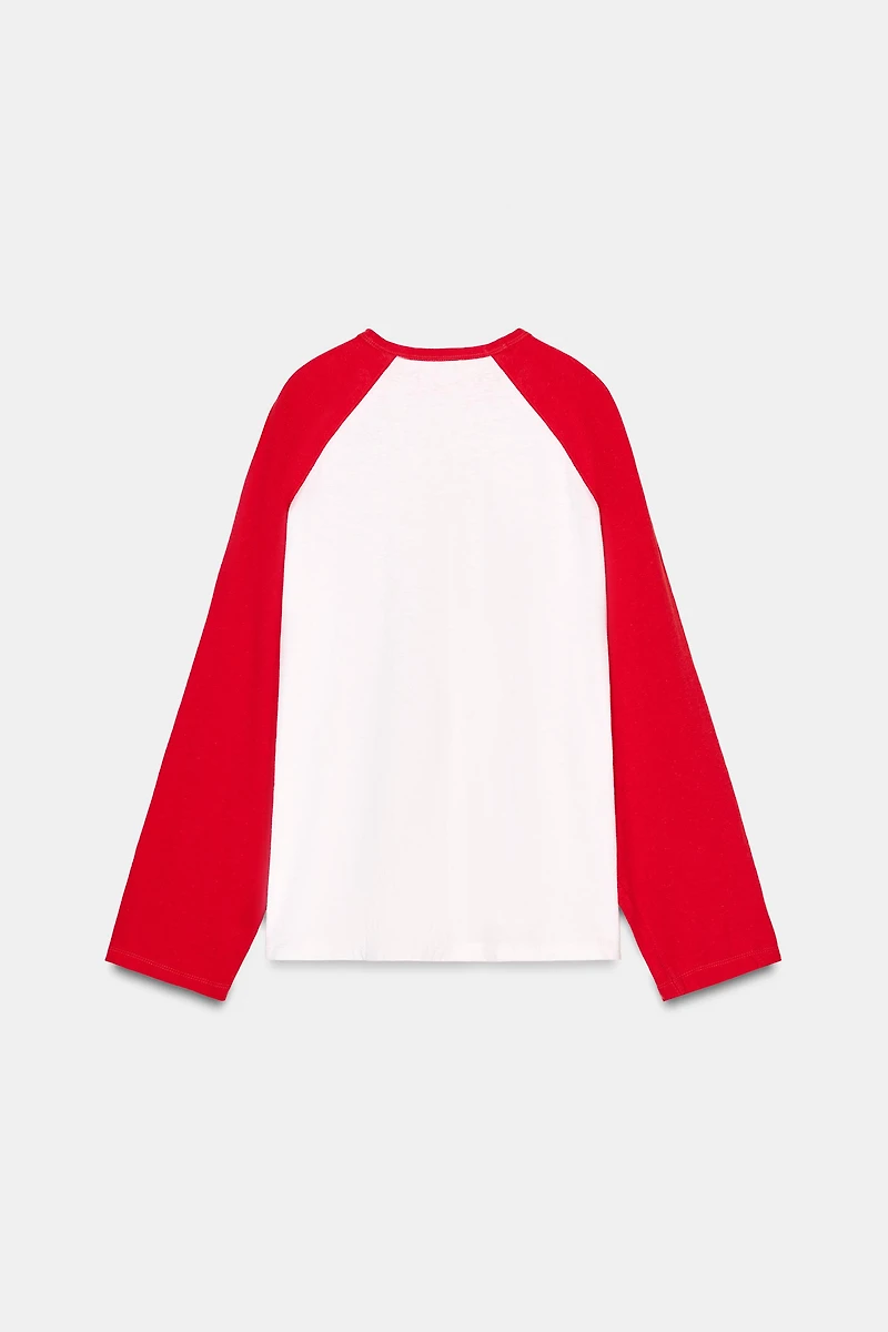 CONTRAST LONG SLEEVE T-SHIRT