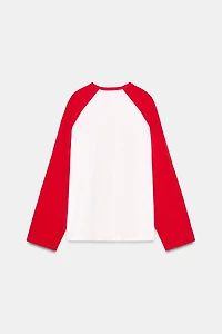 CONTRAST LONG SLEEVE T-SHIRT