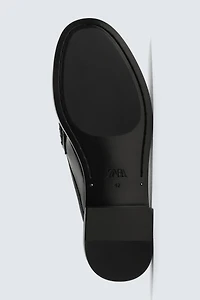 GATHERED OPEN-BACK LOAFERS
