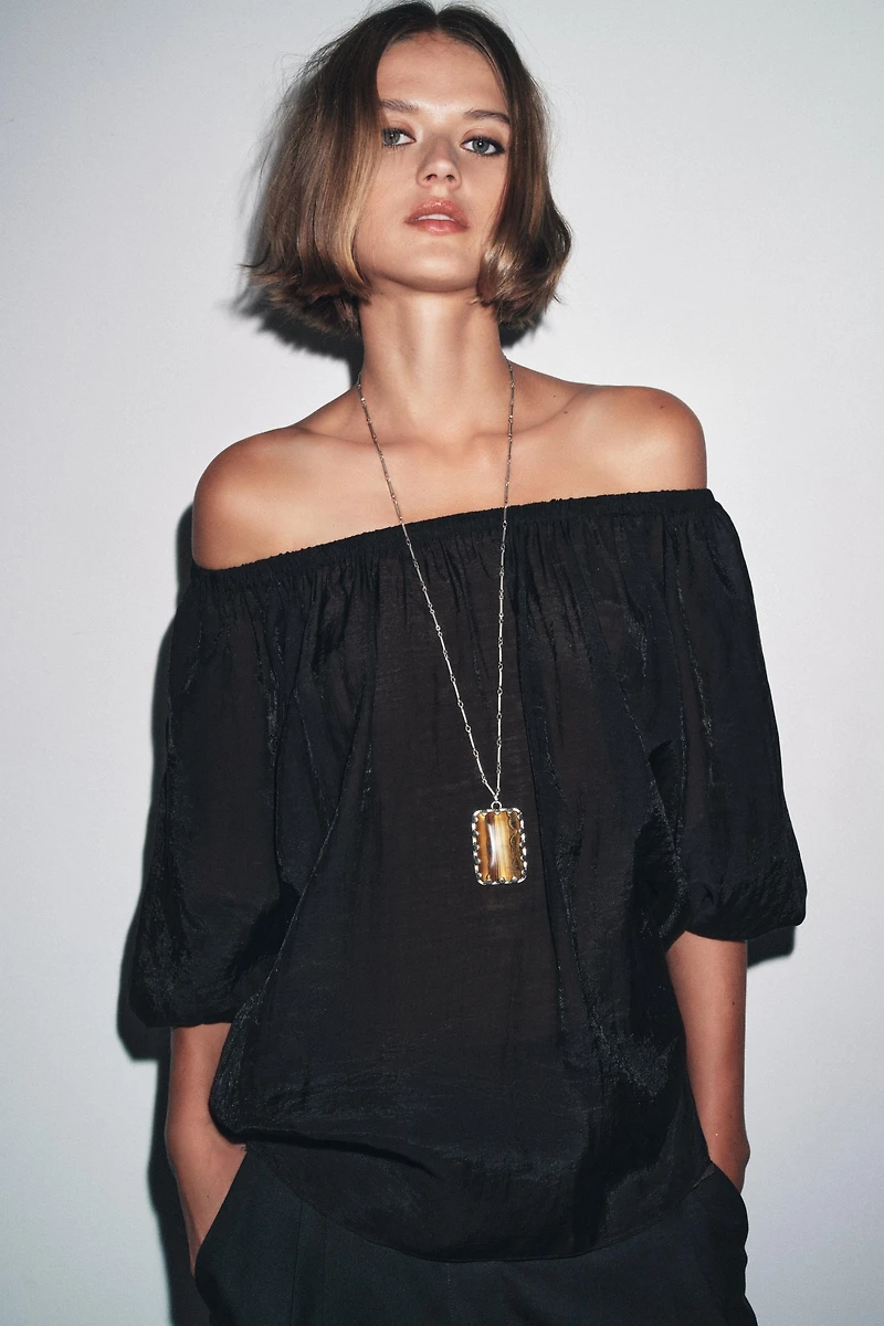 ZW COLLECTION COLD-SHOULDER TOP