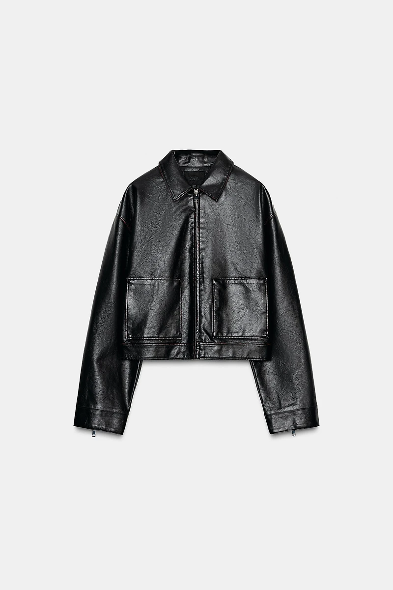 FAUX LEATHER JACKET