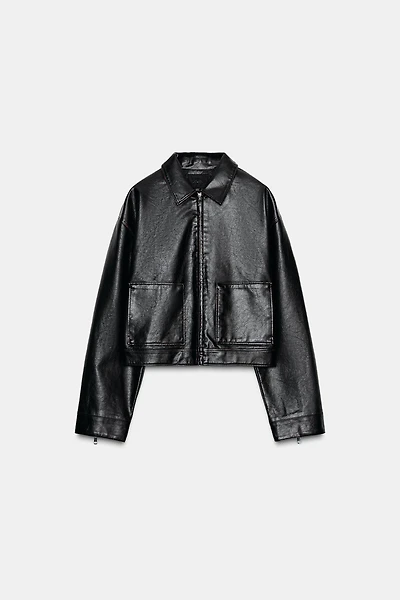 BLOUSON EN MATIÈRE SYNTHÈTIQUE