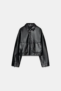 FAUX LEATHER JACKET