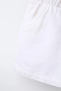 ELASTIC DENIM SHORTS