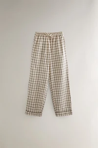 CHRISTMAS CHECK COTTON PAJAMA SET