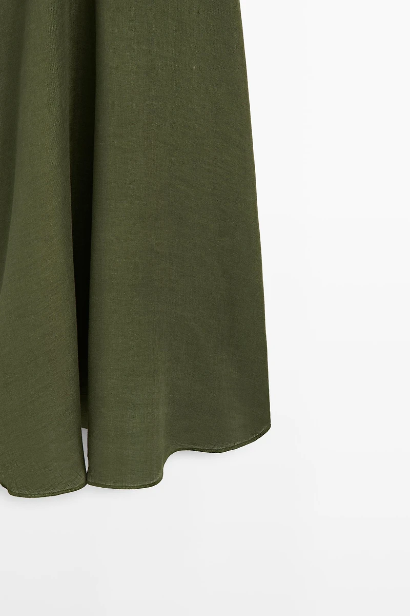 Flowing midi dress with thin straps