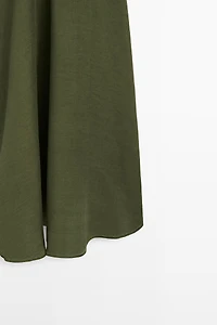 Flowing midi dress with thin straps