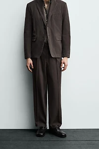 WASHED EFFECT SUIT PANTS