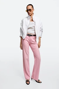 Low-rise straight-leg jeans