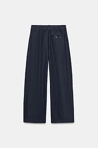 PLEATED LINEN PANTS ZW COLLECTION