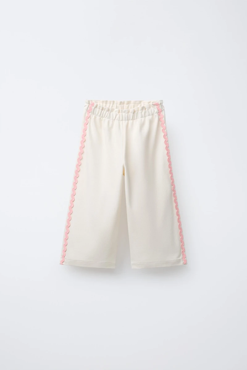 WAVY TRIM STRAIGHT LEG PANTS