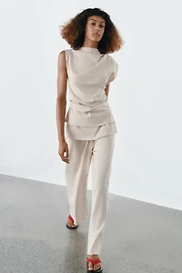 TOP EN COTON DRAPÉ