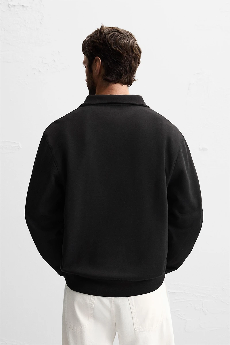 BASIC QUARTER-ZIP SWEATSHIRT