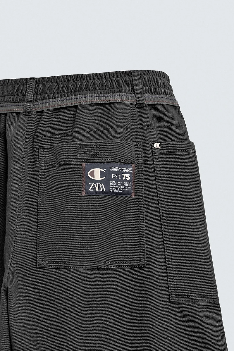 PANTALON CARGO À LACET CHAMPION ® X ZARA