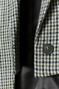 ZW COLLECTION LIMITED EDITION ASYMMETRIC CHECK WOOL BLAZER