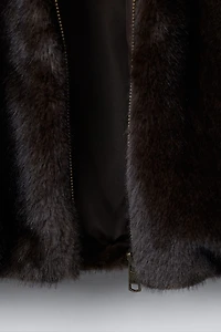 FAUX FUR BOMBER JACKET