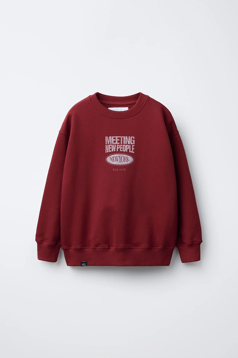 TEXT PRINT SWEATSHIRT