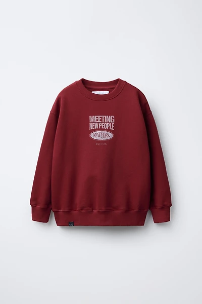 TEXT PRINT SWEATSHIRT