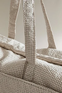 GINGHAM CHECK DIAPER BAG