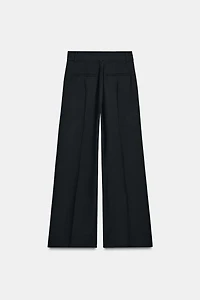 PANTALON WIDE LEG NERVURE AVEC LAINE ZW COLLECTION ÉDITION LIMITÉE