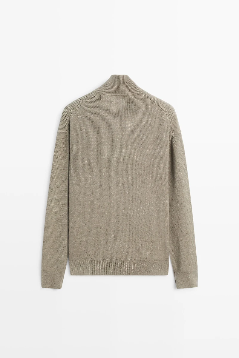 100% cotton ribbed knit cardigan