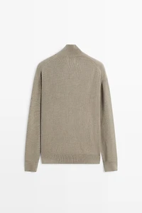 100% cotton ribbed knit cardigan