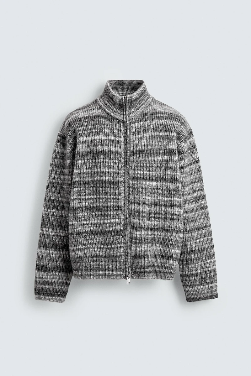 JACQUARD STRIPED CARDIGAN