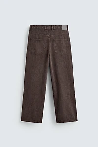 WASHED PRINT BAGGY FIT PANTS