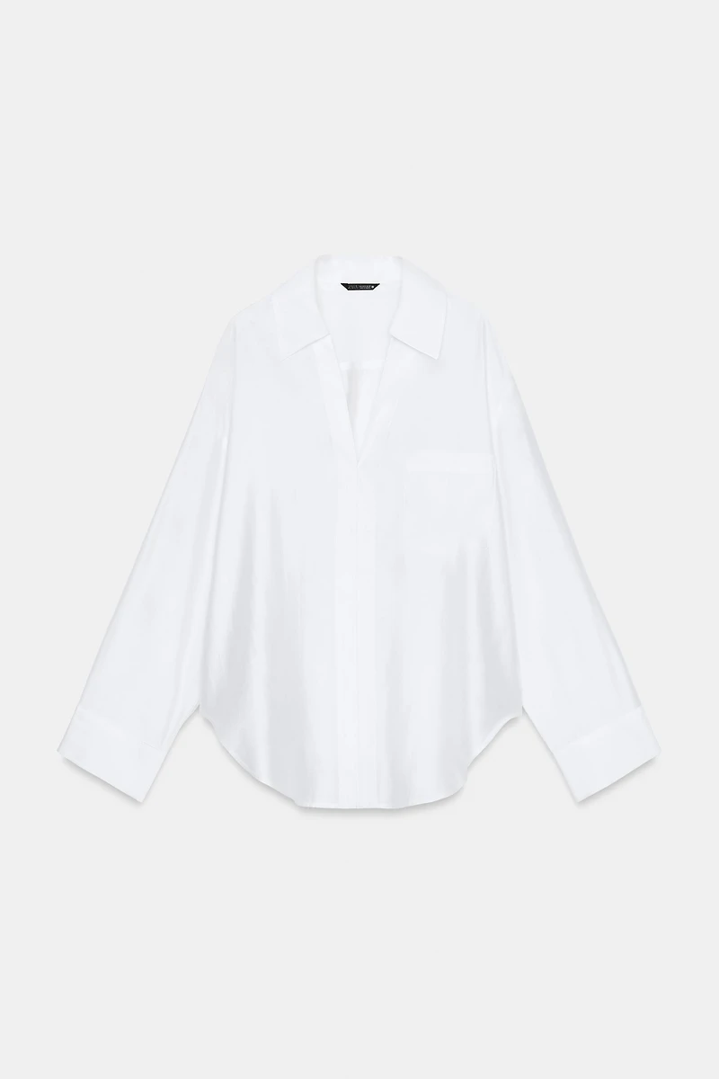 OVERSIZED SATIN EFFECT SHIRT