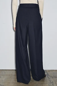 PINSTRIPE BELTED PANTS ZW COLLECTION