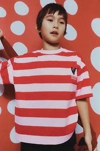 HEART STRIPED T-SHIRT