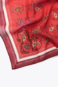 EMBROIDERED PRINTED SCARF
