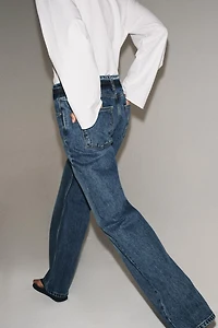 ZW COLLECTION LOW-RISE STRAIGHT LEG JEANS