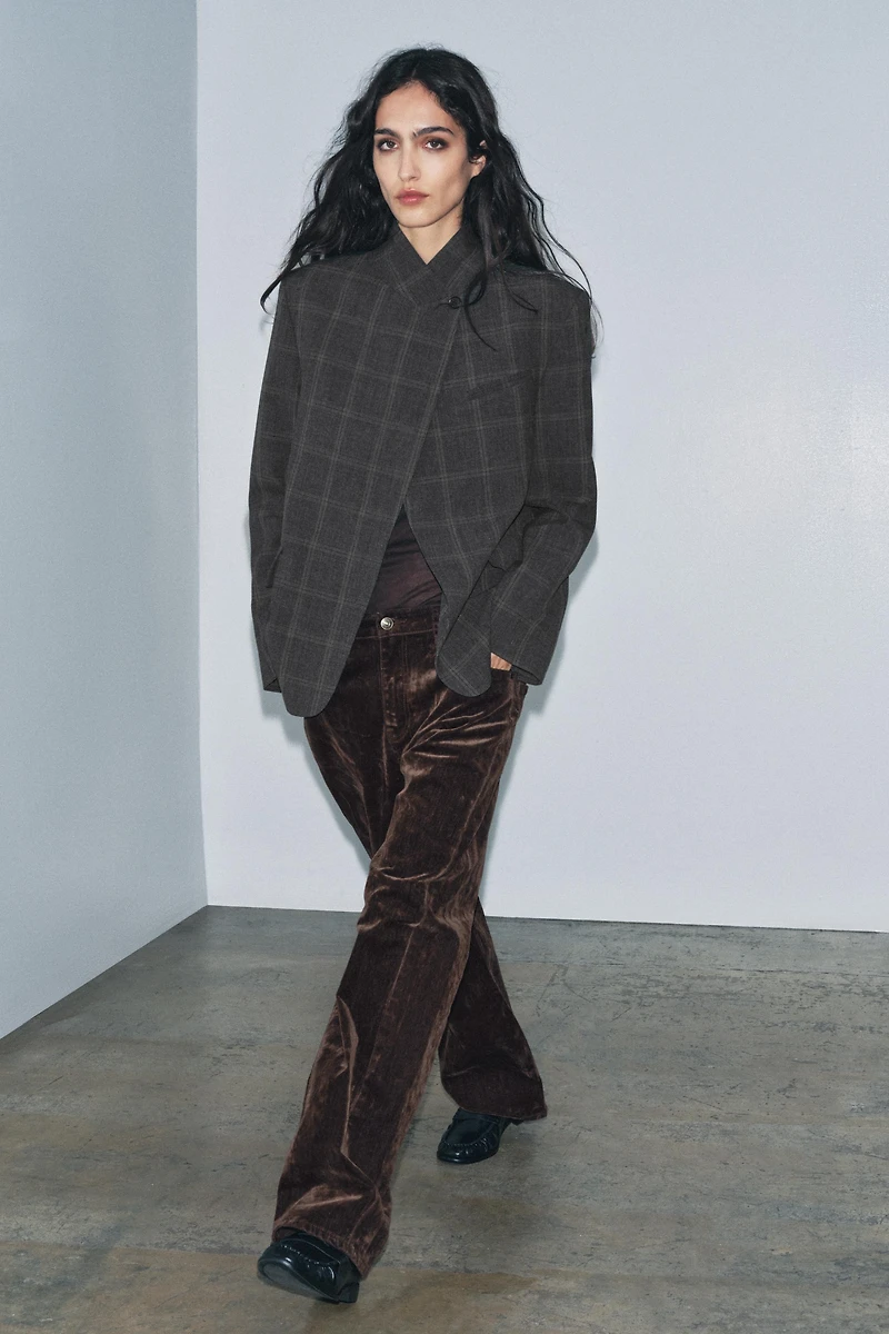 PLAID BLAZER ZW COLLECTION LIMITED EDITION