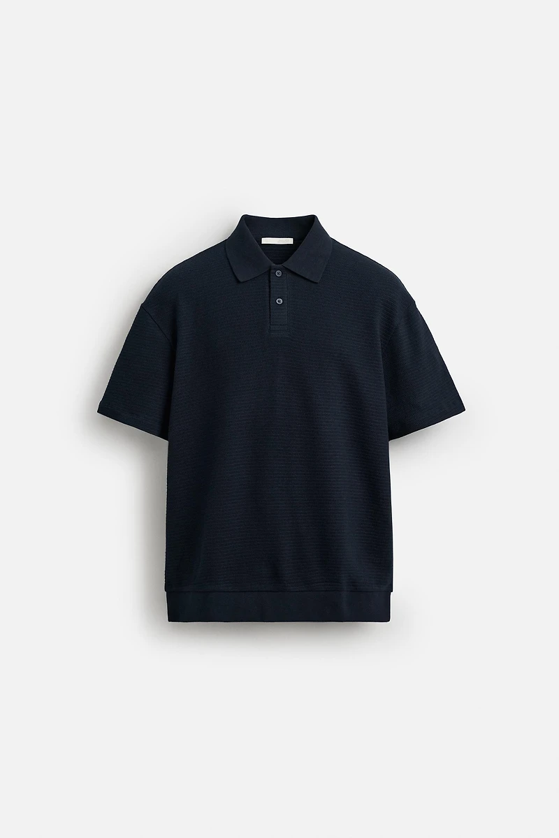 JACQUARD TEXTURED POLO SHIRT