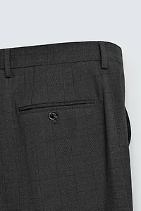CHECK SUIT PANTS