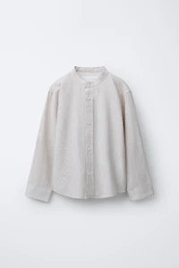 STRIPED SHIRT WITH COTTON AND LINEN