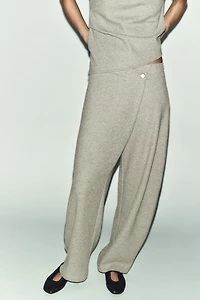 WRAP FRONT BUTTON PANTS