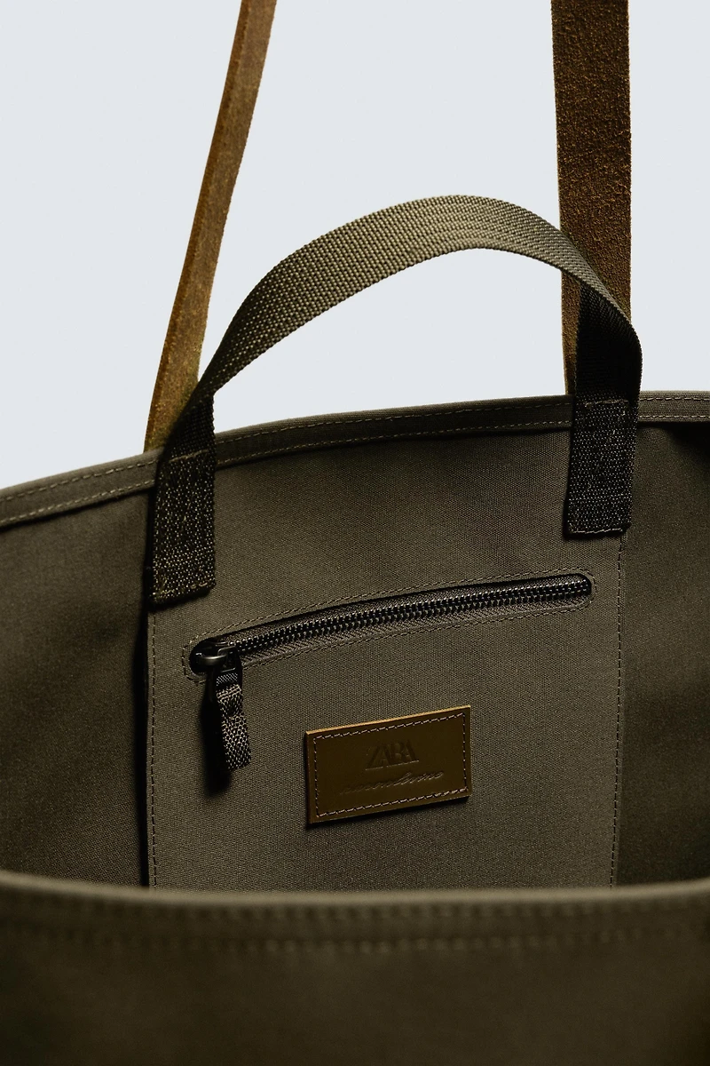 SAC SHOPPER AVEC DÉTAILS EN CUIR AARON LEVINE X ZARA