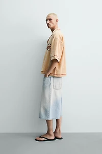 EMBROIDERED JACQUARD BOXY FIT SHIRT