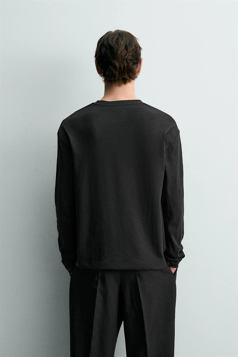 RELAXED FIT COTTON - LINEN BLEND T-SHIRT LIMITED EDITION