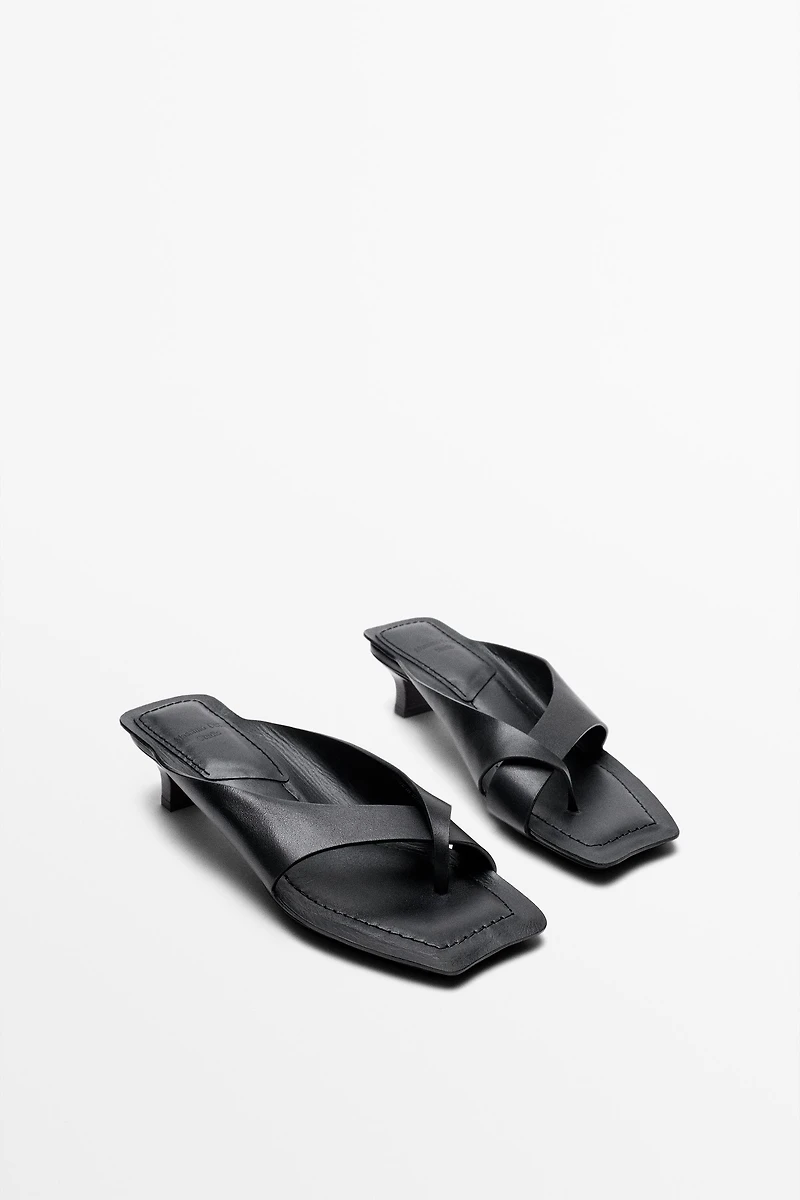 Leather heeled sandals - STUDIO