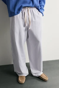 STRIPED WIDE FIT PANTS