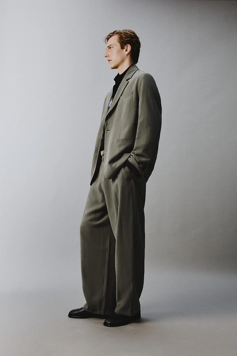 RELAXED FIT SUIT PANTS