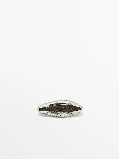 Bague irrégulière brillante