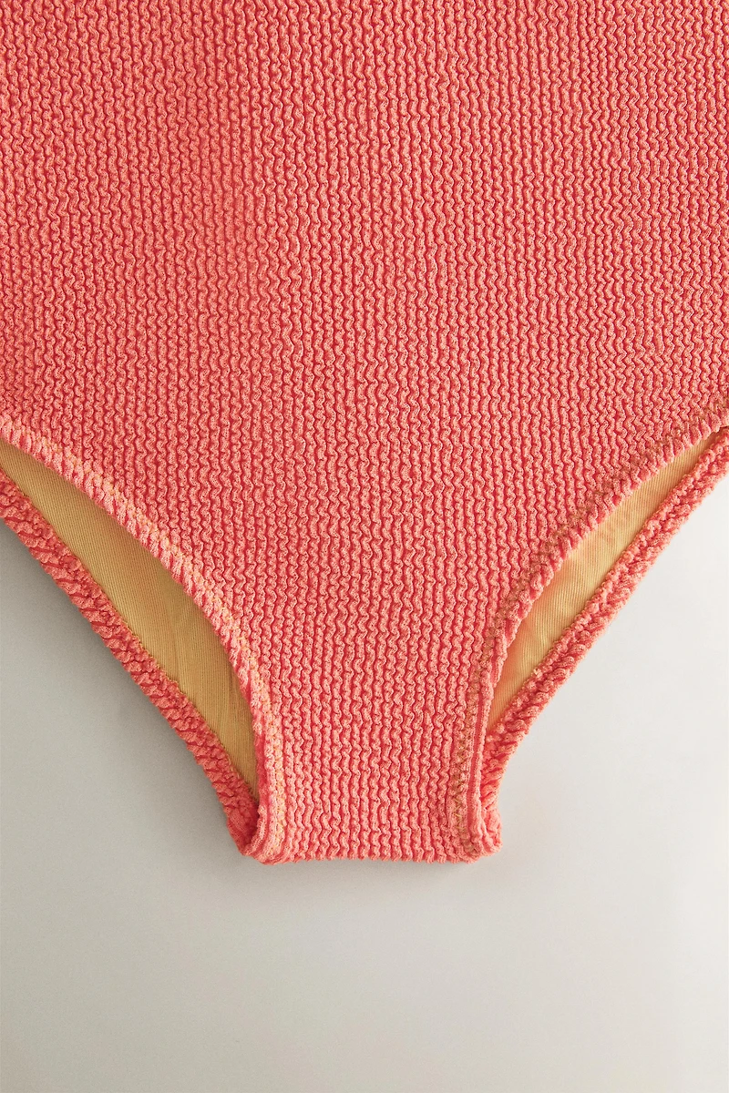 KIDS' TEXTURED BEACH SWIMSUIT